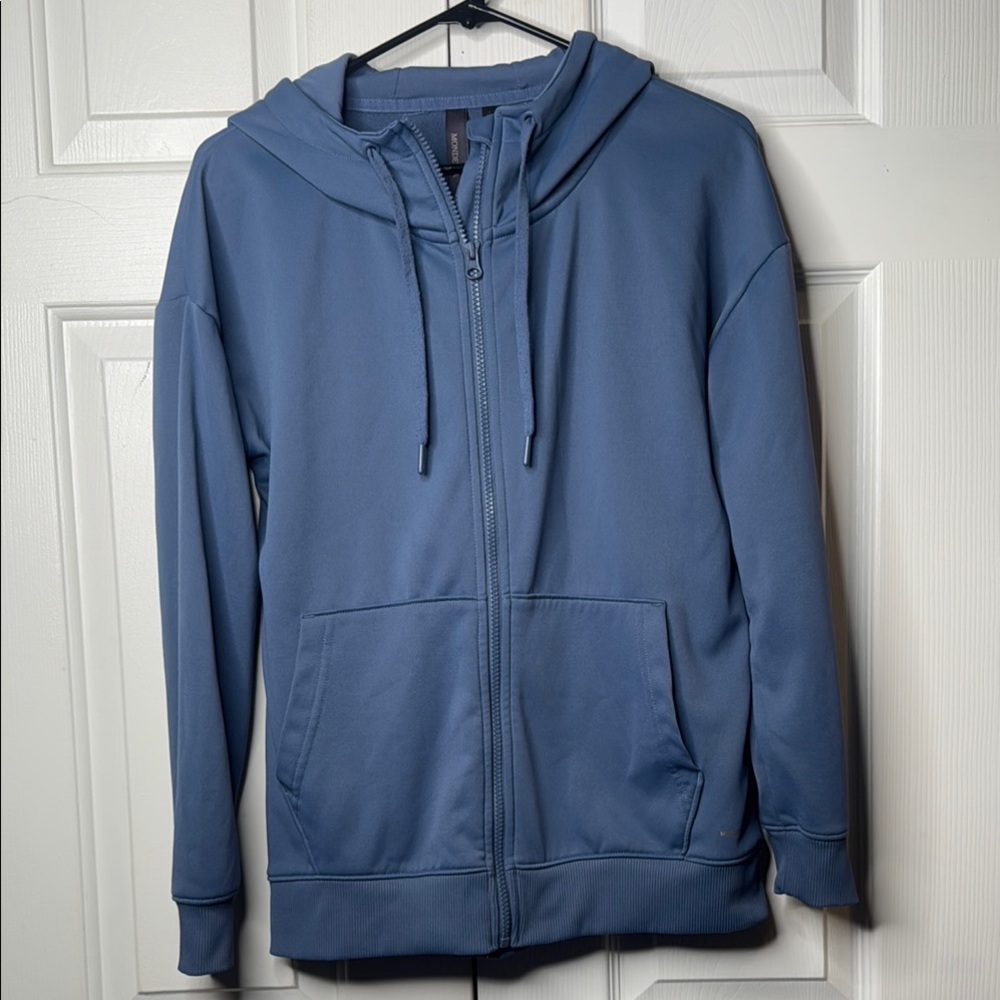 Mondetta Women's Blue Zip-Up Sweater